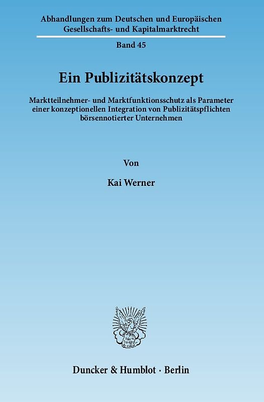Ein Publizitätskonzept.