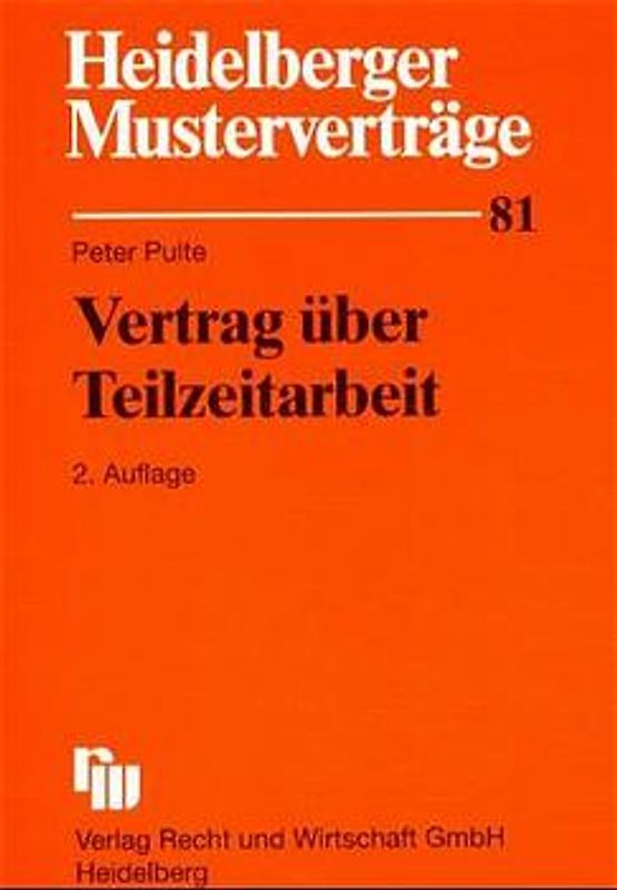 Vertrag über Teilzeitarbeit