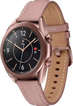 Samsung Galaxy Watch 3 41 mm boîtier en acier inoxydable mystic bronze et bracelet cuir bronze [Wi-Fi + 4G]