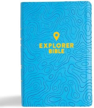 CSB Explorer Bible for Kids, Sky Blue Leathertouch