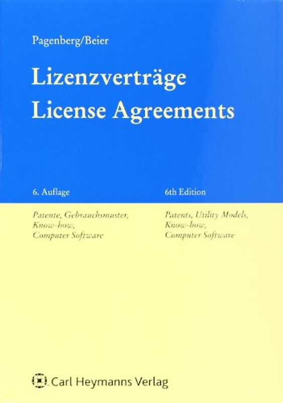 Lizenzverträge/License Agreements