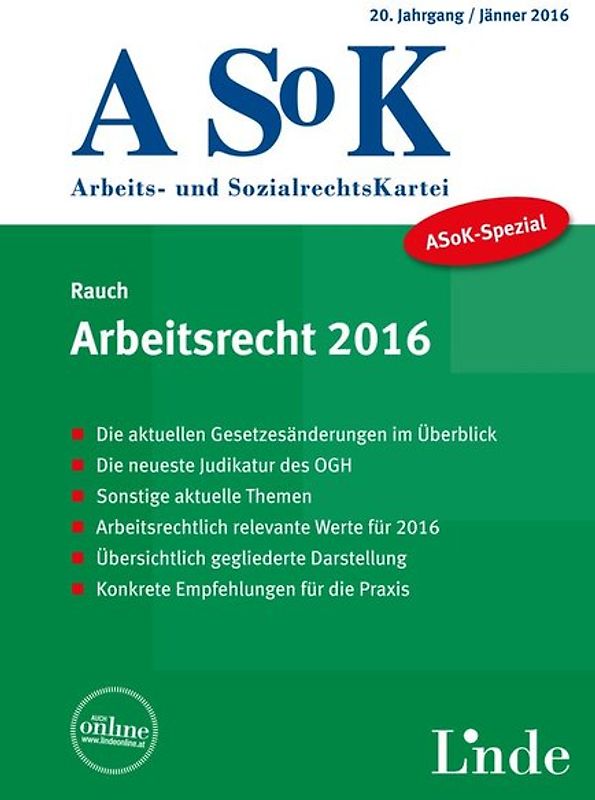 ASoK-Spezial Arbeitsrecht 2016