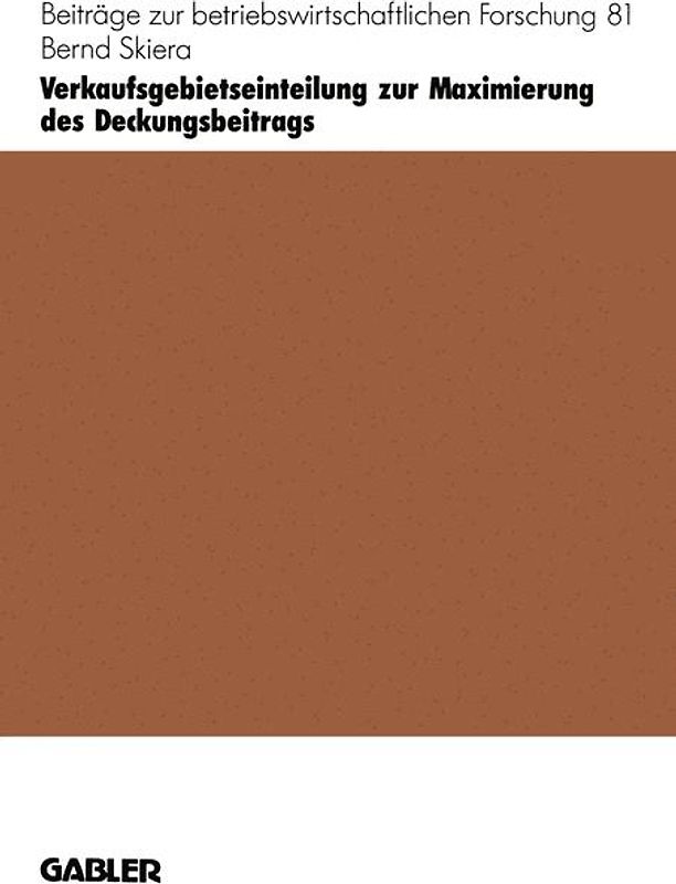 Verkaufsgebietseinteilung zur Maximierung des Deckungsbeitrags