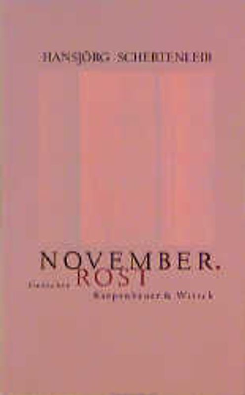 November. Rost. Gedichte