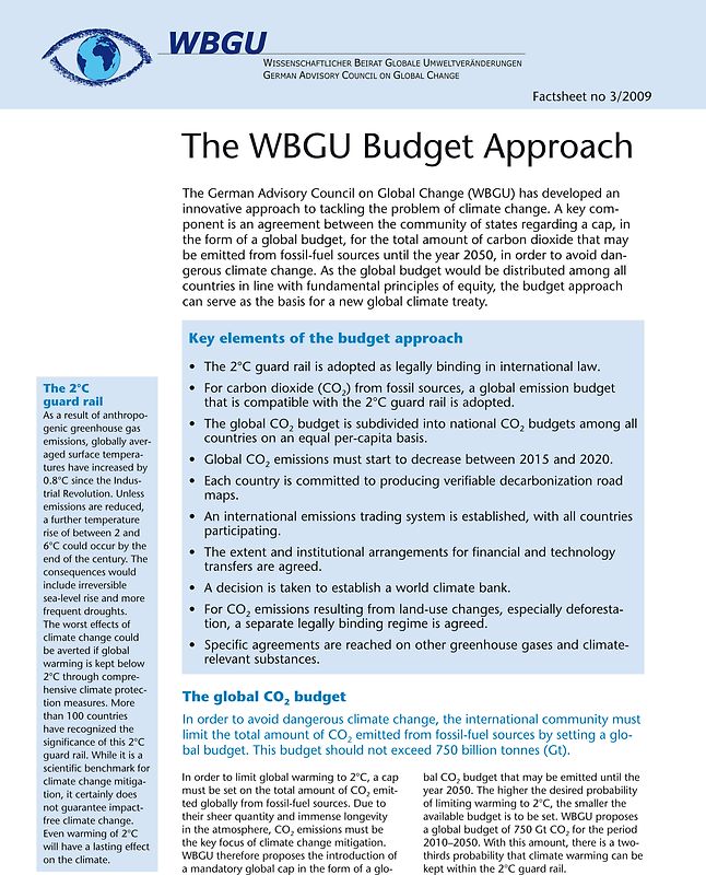 The WBGU Budget Approach