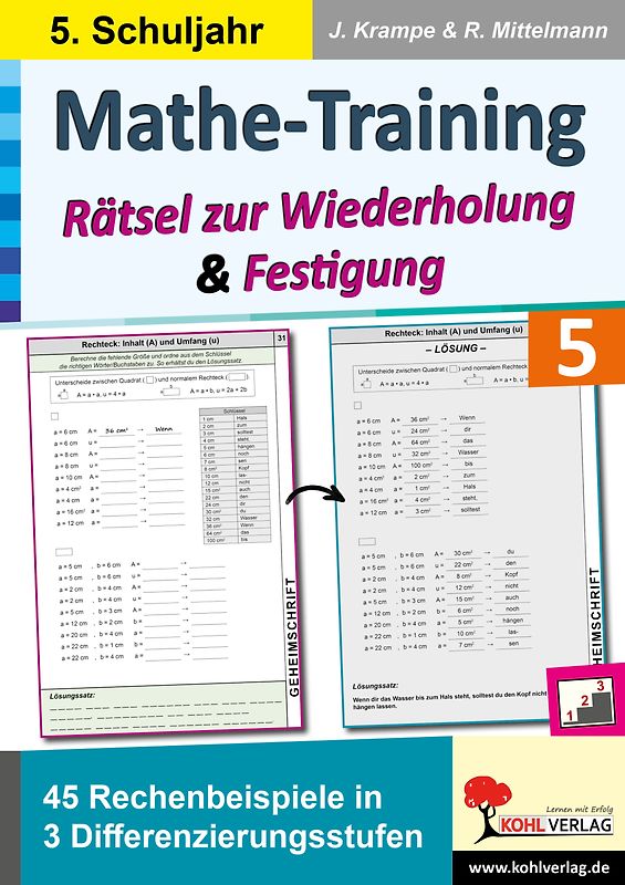 Mathe-Training zur Wiederholung und Festigung / Klasse 5