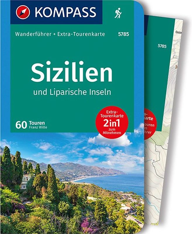 KOMPASS Wanderführer Sizilien und Liparische Inseln, 60 Touren