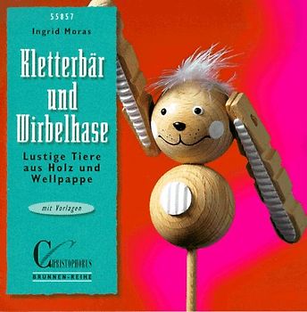 Kletterbär und Wirbelhase. Lustige Tiere aus Holz und Wellpappe