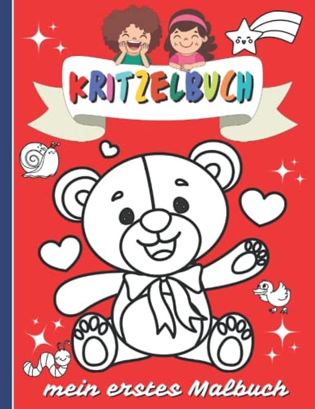 Kritzelbuch Ab 1 Jahre bis 6 Jahre: Kritzelbuch und Malbuch für Kinder ab 1 Jahr, Ab 1 Jahre bis 6 Jahre, kreatives Beschäftigungsbuch für Mädchen und Jungen
