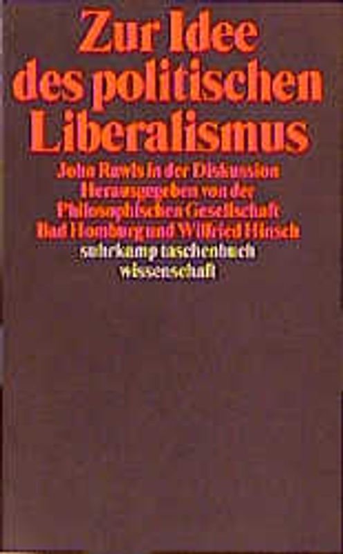 Zur Idee des politischen Liberalismus