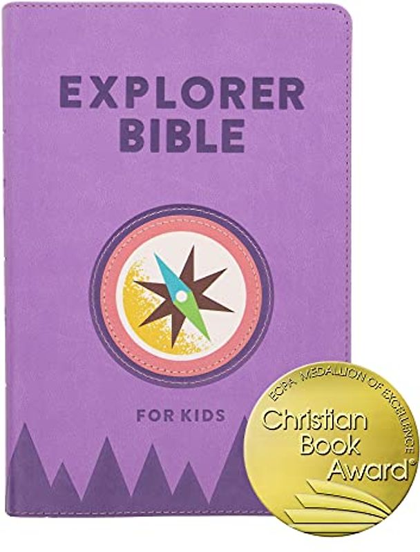 CSB Explorer Bible for Kids, Lavender Compass Leathertouch