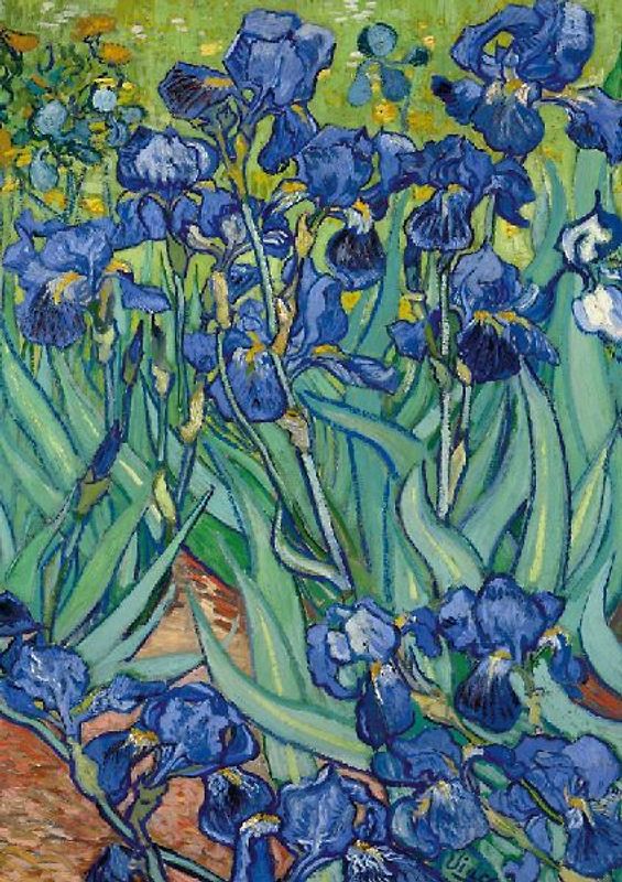 Notizbuch A4 blanko Softcover - Motiv "Schwertlilien" (Irises) Vincent van Gogh - 100 Seiten - FSC Papier