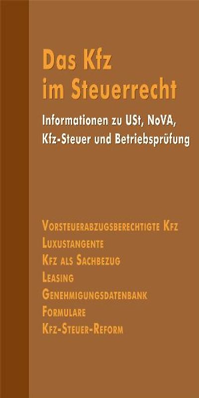 Das Kfz im Steuerrecht