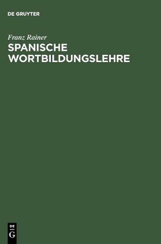 Spanische Wortbildungslehre