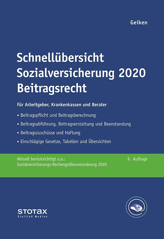 Schnellübersicht Sozialversicherung 2020 Beitragsrecht