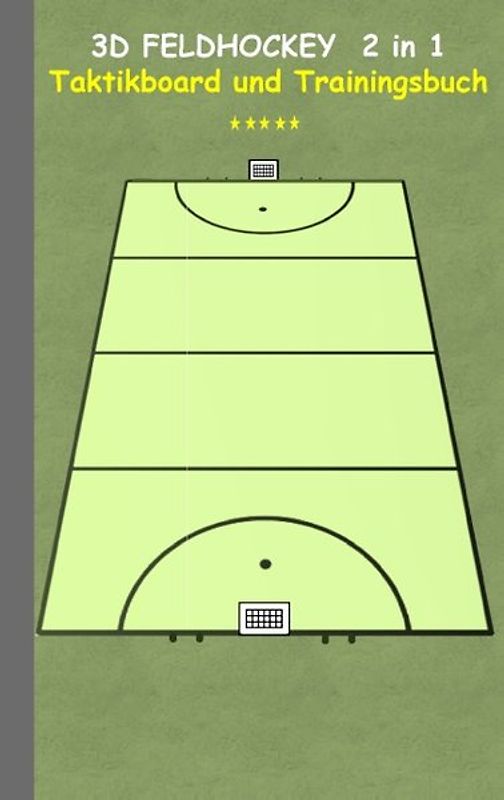 3D Feldhockey 2 in 1 Taktikboard und Trainingsbuch