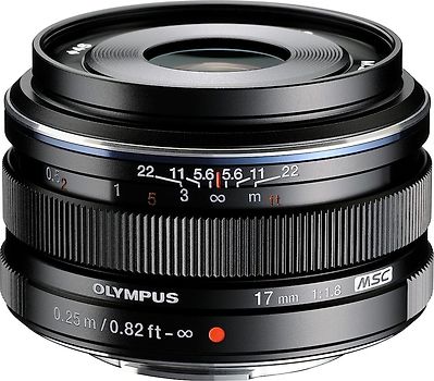 Olympus 17 mm F1.8 46 mm Filtergewinde (Micro Four Thirds Anschluss) schwarz