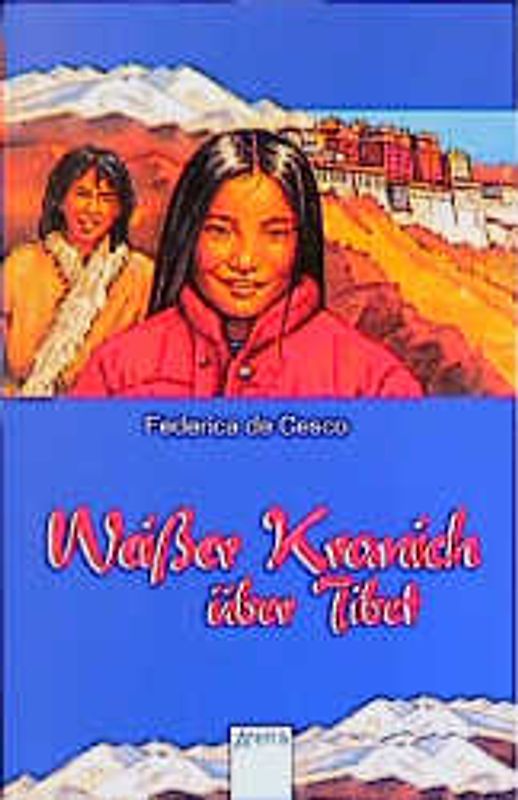 Weisser Kranich über Tibet