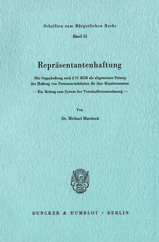 Repräsentantenhaftung.
