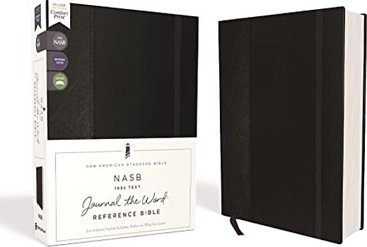 NASB, Journal the Word Reference Bible, Hardcover, Black, Elastic Closure, Red Letter, 1995 Text, Comfort Print: Let Scripture Explain Scripture. Reflect on What You Learn.