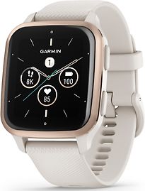 Image of Garmin Venu Sq 2 Music 40 mm perzikgouden aluminium rand met ivoorkleurige behuizing en siliconen band [wifi] (Refurbished)