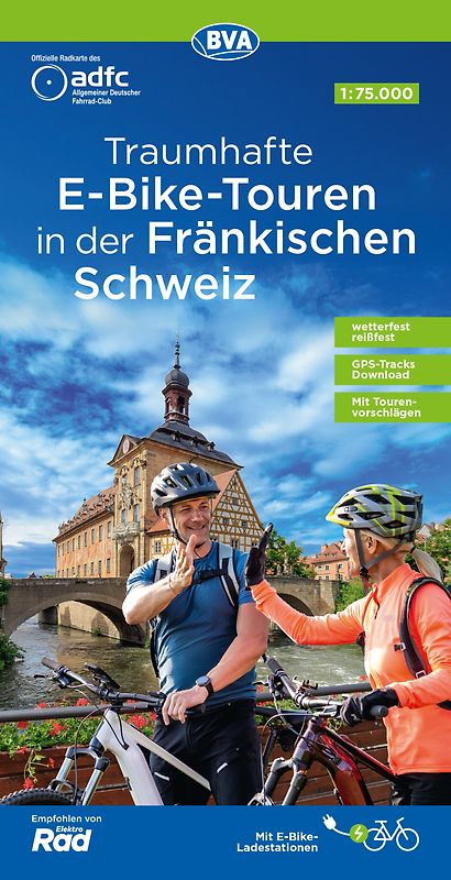 BVA ADFC Regionalkarte Traumhafte E-Bike-Touren in der Fränkischen Schweiz 1:75.000