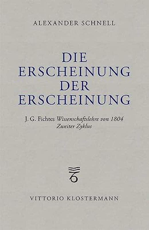 Die Erscheinung der Erscheinung