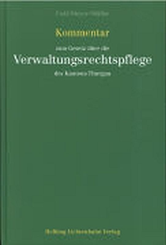 Kommentar zum Gesetz über die Verwaltungsrechtspflege des Kantons Thurgau