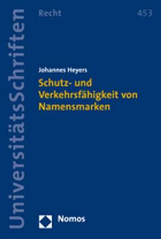 Schutz- und Verkehrsfähigkeit von Namensmarken
