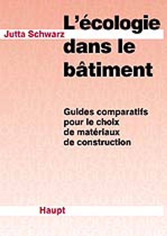 L'écologie dans le bâtiment