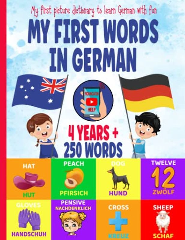 My first Words in German: Learn German for Kids | English-German Bilingual book for kids and toodlers age 3-9 | Picture Dictionary