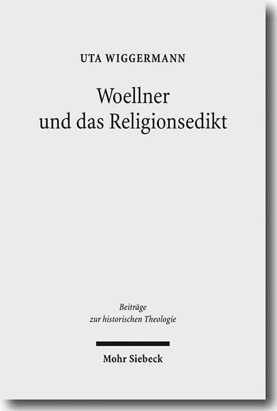 Woellner und das Religionsedikt