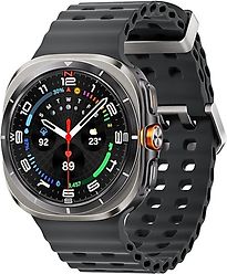 Image of Samsung Galaxy Watch Ultra (2025) 47 mm kast van titanium op titanium silver Marine Band dark gray [wifi + cellular] (Refurbished)