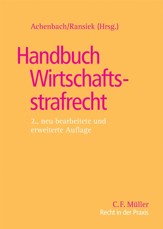 Handbuch Wirtschaftsstrafrecht