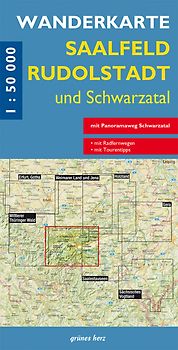Wanderkarte Saalfeld, Rudolstadt und Schwarzatal