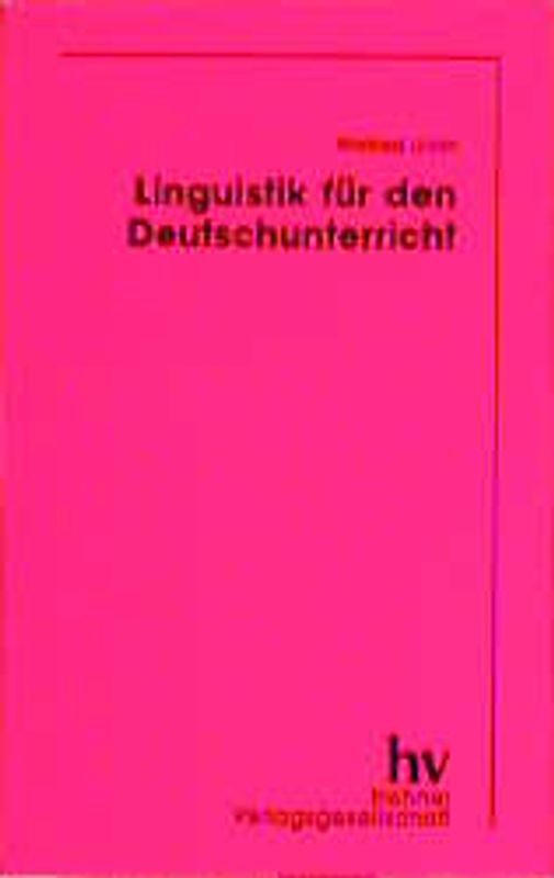 Linguistik für den Deutschunterricht