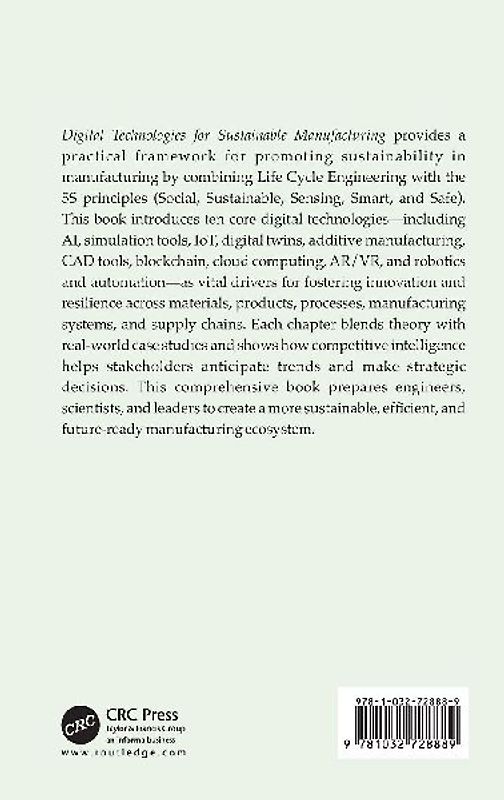 Digital Technologies for Sustainable Manufacturing