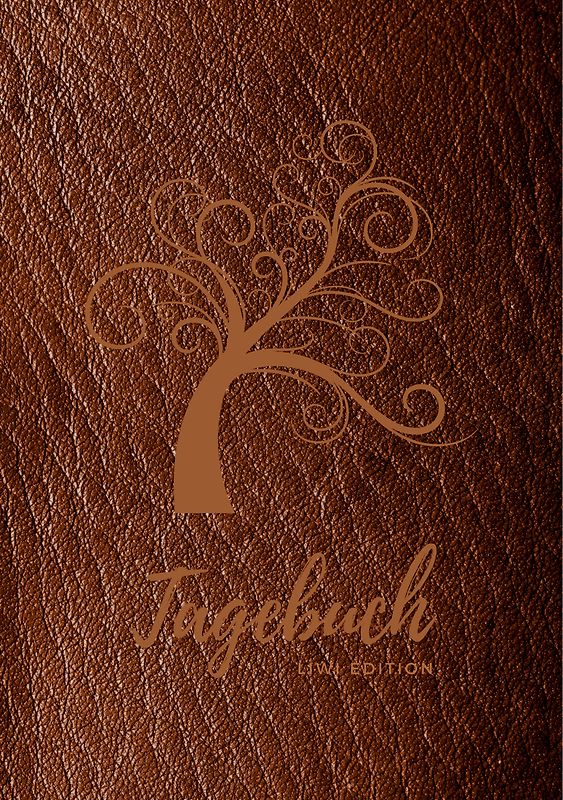 Tagebuch für Männer und Frauen - A5 liniert - 100 Seiten 90g/m² - Soft Cover Lebensbaum braun - FSC Papier