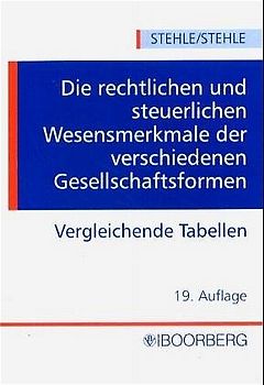 Die rechtlichen und steuerlichen Wesensmerkmale der verschiedenen Gesellschaftsformen