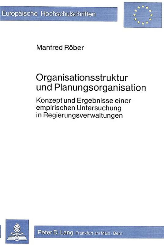 Organisationsstruktur und Planungsorganisation