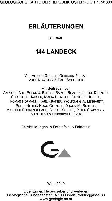 Erläuterungen zu Blatt 144 Landeck