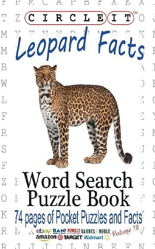 Circle It, Leopard Facts, Word Search, Puzzle Book