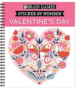 Brain Games - Sticker by Number: Valentine's Day