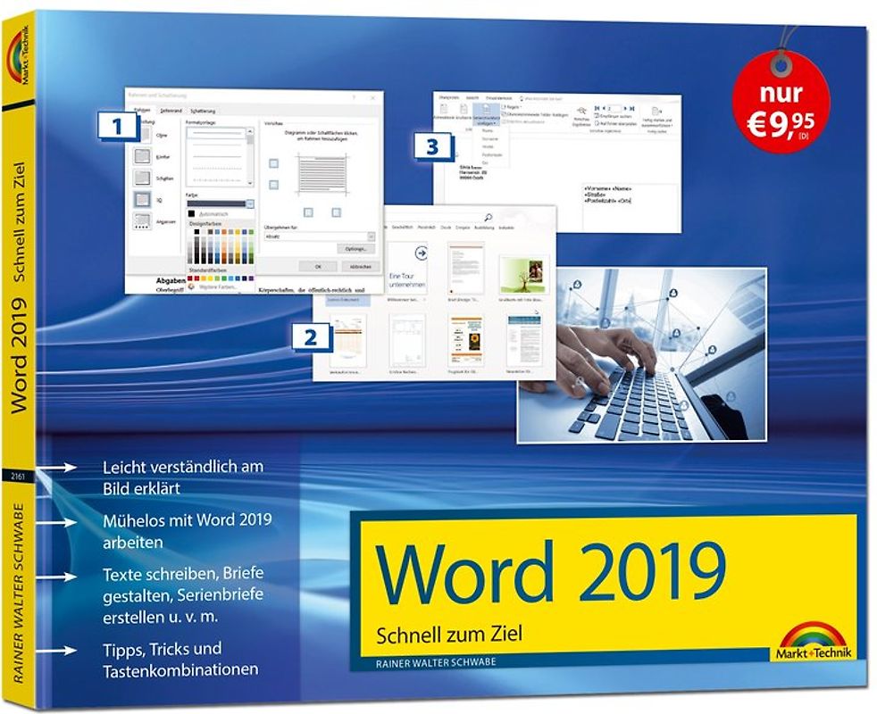 Word 2019 Schnell zum Ziel. Alles auf einen Blick - Word 2019 optimal nuten. Komplett in Farbe. Für Einstiger und Umsteiger im praktischen Querformat