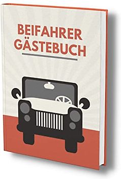 Beifahrer Gästebuch: Mitfahrer bewerten die Autofahrt. Eine Geschenkidee zur bestandenen Führerscheinprüfung & als Fahranfänger Geschenk.