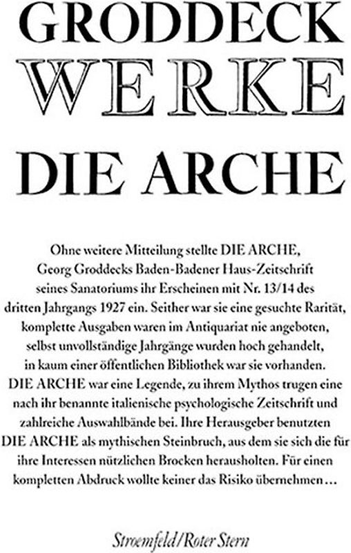 Werke / Zeitschriften / Die Arche (1925-1927)