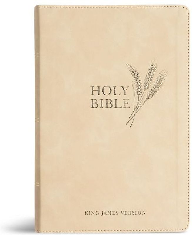 KJV Giant Print Reference Bible, Cream Leathertouch
