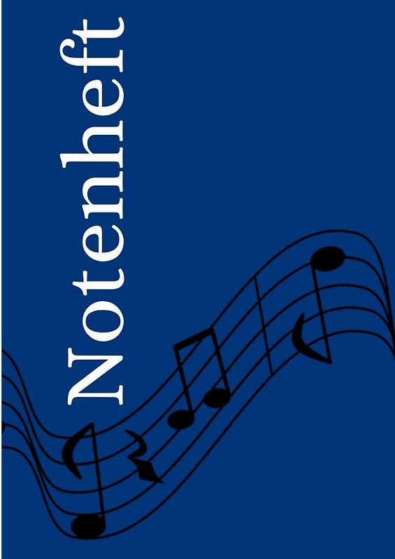 Notenheft: DIN A4 Notenlinienheft | 30 Seiten mit 12 Notenzeilen / Systeme pro Blatt | Papier 90g/m² | Musikheft mit Notenlinien