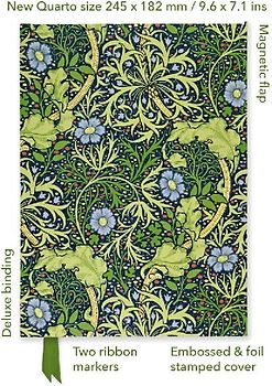 William Morris: Seaweed (Foiled Quarto Journal)