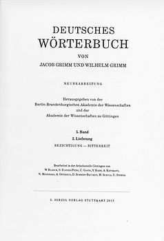 Grimm, Dt. Wörterbuch Neubearbeitung